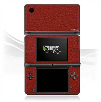Skin kompatibel mit Nintendo DSi XL Folie Sticker Leder Rot einfarbig