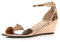 AJVANI low mid wedge heel ankle strap casual evening sandals size 7 40