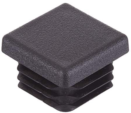 16 Pièces - Toutes les Tailles - Bouchons Embouts Carrés Nervurés Pour Pieds Tubulaires De Meubles, Tables & Chaises (19mm, Noir) par Lifeswonderful