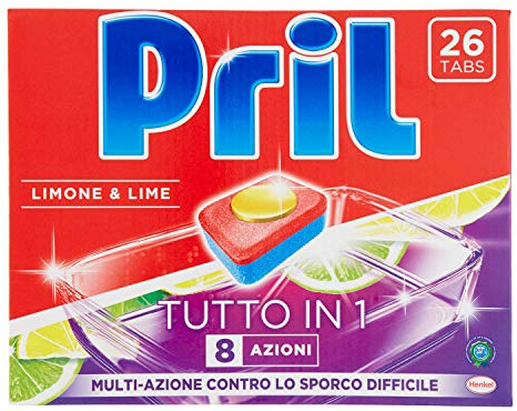 Pril Tabs alles in 1 Zitrone und Naturalien, Spülmaschinentabletten, 26 Stück