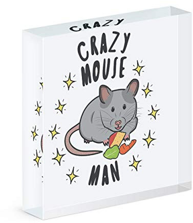 Gift Base Crazy Mouse Man Stars Acrylic Block Photo Frame