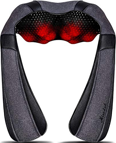 Mirakel Fathers Day Dad Gifts for Husband Men, Neck Massager for Pain Relief Deep Tissue, Electric Shiatsu Shoulder & Back Massager with Heat, Mothers Day Gifts for Mom Wife Women Her (NOT Cordless)
