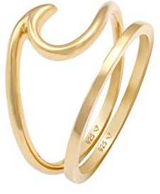 Elli Ring Damen Set Welle Basic Maritim in 925 Sterling Silber