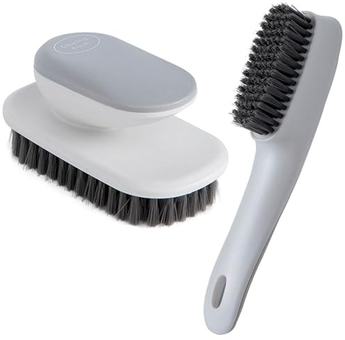 Ganganmax Reinigungsbürste für den Haushalt, kleine Wäschebürste für weiche Borsten, Schrubben, Kleidung, Schuhe, Unterwäsche, Stoff, Handreinigungsbürste (grau)