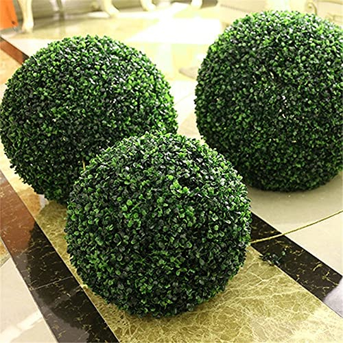 DUCUT Buchsbaumkugel Buchsbaum Kugel Grüne Plastikpflanze Balldekoration Home Outdoor Hochzeitsfeier Dekoration Pflanzen Grass Ball 10 cm （Deutsches lokales Lager）
