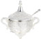 HEMOTON Pot à sucre vintage en métal avec couvercle et cuillère pour comptoir de cuisine, rangement de nourriture, argenté