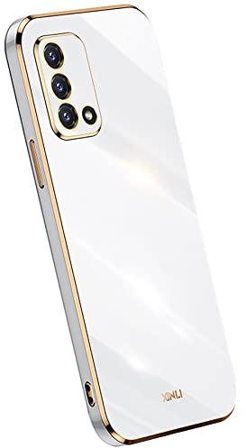 KEYYO Schutzhülle für Oppo A74 (4G Edition), weich, TPU, Silikon, vergoldeter Rand, ultradünn, Weiß
