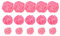 Rattan-Kugeln, 15 Stück, rosa Rattan-Kugeln, dekorative gemischte Korbgeflecht-Kugeln, Vasenfüller, dekorativ für Feiertage, zum Aufhängen, DIY-Papageien, 7 cm
