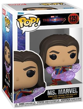Funko POP! Vinyl: The Marvels - Ms. Marvel | Official Superheroes Merch - Collectable Vinyl Figurine for Shelf Display - Birthday Gift Idea for Fans and Collectors