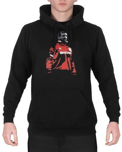 Fan Originals Football Legend Eric Cantona in United 1996 Kit Hoody XL Black