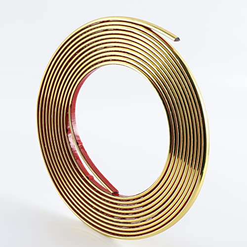 5m Peel and Stick Molding & Wall Trim, Flexible Self-Adhesive Decorative Strip for Tile, Mirror, Ceiling, Floor, Panel, Cabinet