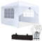 Froadp Pavillons 3x3 m Klappbarer Faltpavillon Pop-up Partyzelt Wasserdicht mit Seitenteilen & Tragetasche UV Schutz Festzelt Gartenzelt für Outdoor Picknick Party Camping, Weiß