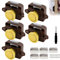 5 Pièces Serrures de Camping Car, Bouton Poussoir en Métal Serrure de Porte Serrure de Meuble Serrure de Placard Serrure à Bouton Fixation de Porte pour Camping Car Caravane Yacht, Marron