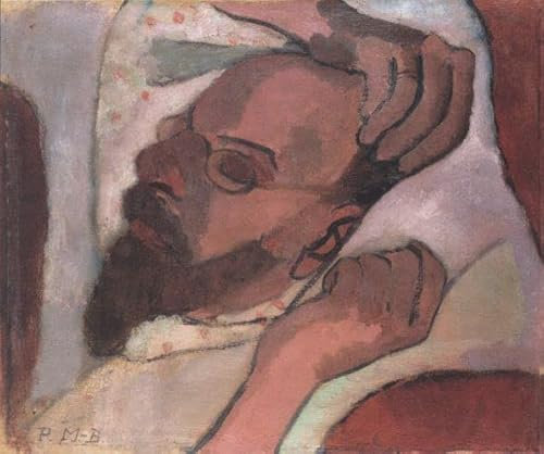 ZIMARO Leinwanddruck Und Poster Wandkunst Bild Reproduktion Otto Modersohn Schlafend von Paula Modersohn Becker für Wohnkultur 60x90cm