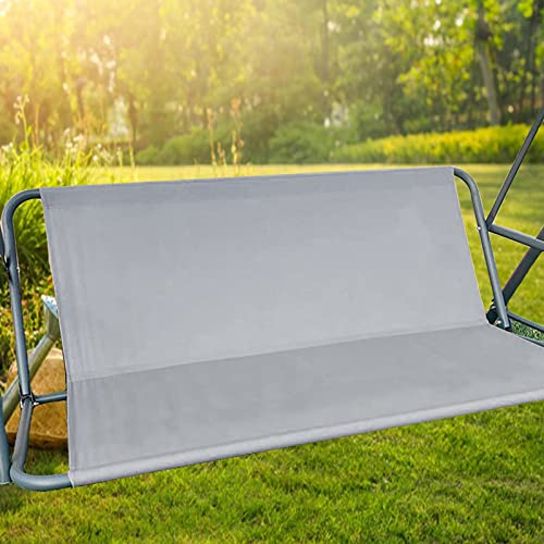MENAYODA Sitzersatzbezug für Hollywoodschaukel,Draußen Garten Schaukeln Sitzbezug Wasserdicht und UV-Schutz Abdeckung für den Schwingsitz(Grau,113 * 48 * 48cm)