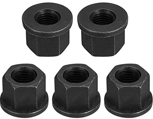 QUARKZMAN M16 Dadi Esagonali Bloccaggio Flangia 5pz Grado 10,9 Acciaio Autobon Nero Ossido Finito Dadi Esagonali Flangia per Macchinario