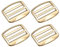 sourcing map Metal Ladder Buckle Slider Tri-Glider Metal Adjustable Buckles, 4pcs 38mm(1-1/2) Inner Width for Webbing Backpack Strap, Light Gold