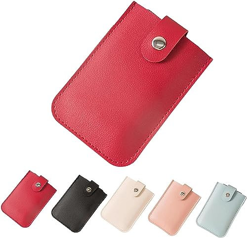 EXQST Ausziehbarer Kartenhalter Stapelbarer ausziehbarer Kartenhalter Schlanker Visitenkartenhalter mit Knöpfen Taschenkartenhalter Laminierter Kartenhalter