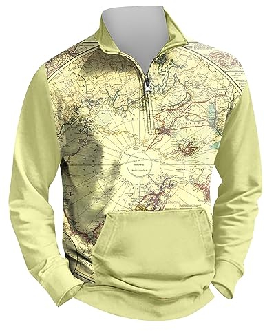 LSAltd Sweatshirt Herren Funktionsshirt Herren Partner Geschenke Männer Geschenke Sport Tshirts Herren Geschenk Für Männer Funktionsshirt Herren Cardigan Herren Tshirt Herren Oversize(5-Yellow,3XL)