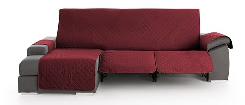 Milica Gepolsterte Husse für Relax-Chaiselongue-Sofa | Geeignet für rechte oder Linke Armlehne | Perfekte Passform für Relaxsitze | Für Haustiere und Kinder geeignet | Größe 220 cm | Farbe Rot
