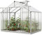 GFP Gewächshaus Orchidee 3 Alu-Rahmen 256 x 192 cm Polycarbonat Platten - mit Fundamentrahmen & automatischem Fensteröffner Transparent