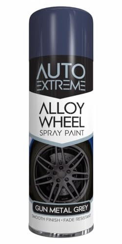1 x Gun Metal Grey Auto Alloy Wheel Spray Paint 300ml Aerosol Can for Fantastic and Smooth Finish for Van, Bike, Car