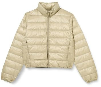 Calvin Klein Damen Pufferjacke Down Shine Glänzend, Beige (Nordic Dust), S