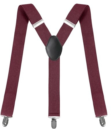Clundoo Hosenträger für Herren, Hosenträger Herren Breit 3,5 cm Extra Stark, Elastisch & verstellba für Männer und Damen mit Sehr Starken 3 Metall Clips