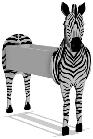 Niedlicher Blumentopf in Tierform, Kreativer Schaf-, Pferde-, Esel-, Ziegen-, Zebra-, Rinder-Blumentopf, PVC-Sukkulenten-Pflanzbehälter, Kleintier-Pflanztopf, Zum Eintopfen von Pflanzen Im(Zebra)
