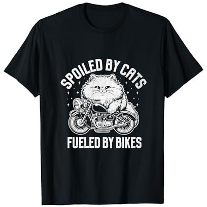 Funny Biker Cat Motorcycle Chopper Biker Motorbike T-Shirt