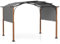 GYMAX Pergola Retrattileda Giardino 300 x 360 cm, Pergola da Patio ad Arco con e Tettuccio Retrattile e Tenda Parasole, 16 Chiodi per il Terreno Inclusi, Gazebo per Giardino, Cortile (Nero)