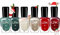 Red Green Nail Varnish Set Quick Dry Long Lasting Gel Manicure DIY Nail Art Kit - 6pcs Pearl White Gold Glitter Nail Polish for Women Girls
