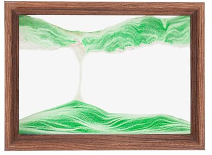 AzureLeap Peinture de Sable 3D Rotative - Art de Sable Sous-Marin Peinture de Sable Fluide Cadeau en Sable Décoration Sablier en Bois Pour Bureau Salon et Jouets pour Adultes et Enfants [Vert-10]