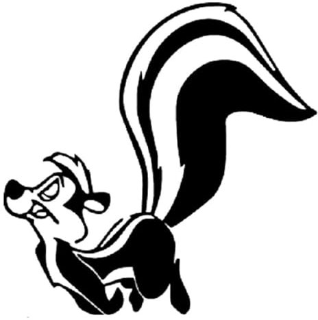 JIFENLI Autoaufkleber 17cm * 17cm Skunk Pepe Mode Vinyl Aufkleber Aufkleber Aufkleber Cartoon Schwarz/Silber