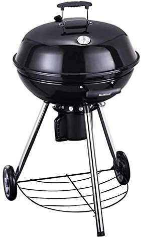 NESPIQ Parrilla De Barbacoa Camping Parrilla Redonda para Barbacoa con Ruedas Parrilla De Carbón para El Hogar Parrilla para Exteriores para 5-15 Personas Herramientas para Barbacoa