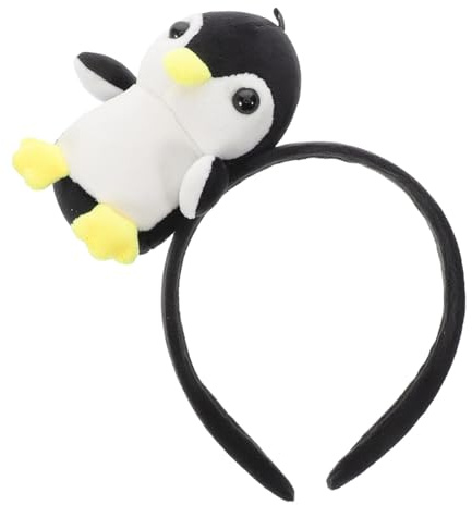 FRCOLOR Pinguin Haarband Plüsch Stirnband Lustige Tierkopfbedeckung Für Make-up Gesicht Waschen Party Cosplay Halloween Karneval Kostüm Zubehör Für Damen Und Kinder