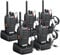 Proster 5PCS Walkies Talkies Recargables Walkie Talkie PMR446 de Larga Distancia 16 Canales con Pinganillos,Linterna LED, VOX Función para Restaurantes, Escuelas,Hotel,etc