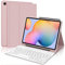 JADEMALL Coque Clavier pour Samsung Tab S6 Lite 2024/2022 10.4, AZERTY Français Clavier Bluetooth Détachable pour Samsung Galaxy Tab S6 Lite 10.4 2024, Rose