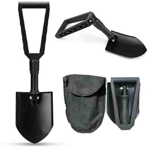 Mini Folding Shovel, Portable, Lightweight, Outdoor Tactical Survival Folding Mini Shovel for Backcountry, Camping, Gardening, Beach, Digging, Mud and Snow