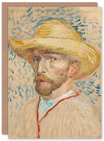 Artery8 Vincent van Gogh Art Card Self Portrait with Straw Hat