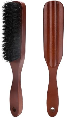 deegbbyi Wildschweinborsten Bürste, Bartpflege für Männer Entwirrend | Haarbürste mit Holzgriff, Sleek bun Bürste, Glättend & Antistatisch, für Langes, Lockiges, Welliges, und Bartstyling