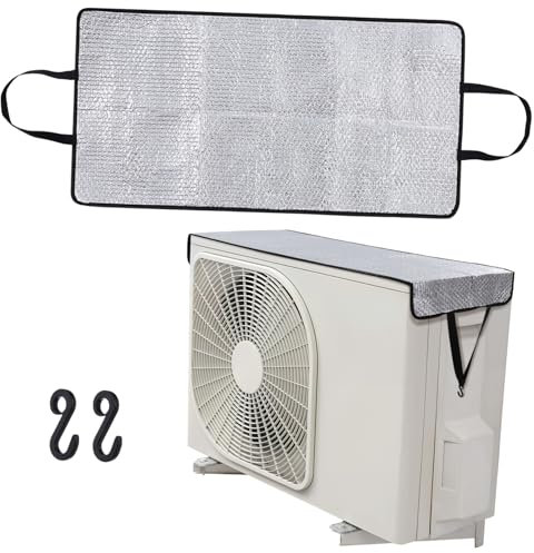 Gatuida Cubierta Aislante para Unidades Exteriores de Aire Acondicionado Protector de Aluminio con Resistencia la para Protección contra Polvo y