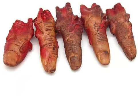 Accessoires Sanglants pour Halloween Doigts Coupés pour Halloween Accessoires d'horreur Parties du Corps pour Maison Hantée Décorations pour Fête d'halloween Vampire Zombie Livraison De 5 Pièces
