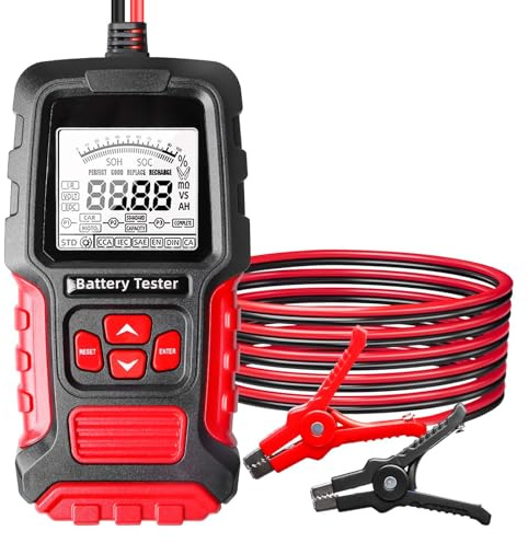 Behogan Autobatterie Tester: Digitaler 12V/24V Batterietester, 100-2000 CCA, 3Ah-200Ah Digitaler Analysator, Battery Alternator Analyzer für Auto Motorräder PKW-LKW ATV SUV Boot