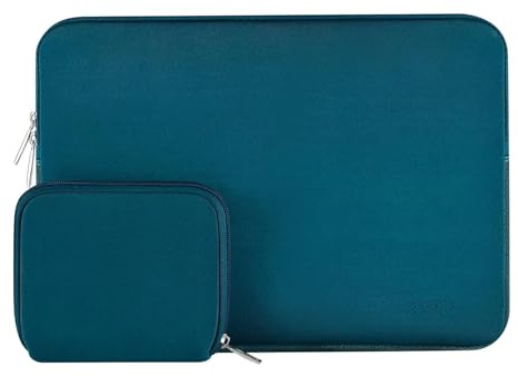 MOSISO 14 inch Laptop Case Neoprene Sleeve with Small Bag,Deep Teal | Carrying Case Compatible with Compatible with HP/Lenovo/Dell/ASUS/Acer 14,Portable,Scratch-resistant,Soft Slim Computer Bag