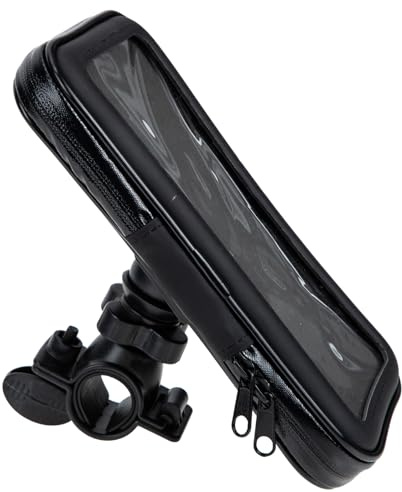 FUNOMOCYA Fahrrad Handytasche 63 Zoll mit Drehbarer Halterung Verschleißfestes Tpu Material Transparentes Touchscreen Display Fahrradzubehör für Regen und Nässe