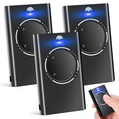Lot de 3 Telecommande Portail, Telecommande Porte de Garage, Telecommande 868MHz, Compatible avec XT2 868 SLH LR, XT4 868 SLH LR, 4 Canaux Noir
