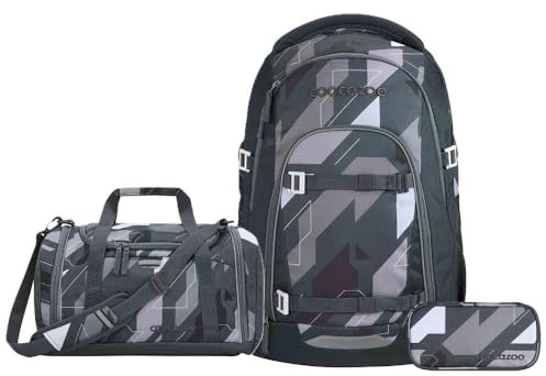 Coocazoo Mate Schulrucksack Set 3tlg. inkl Sporttasche (Dark Race)