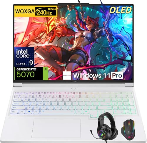 Lenovo Legion 7i Gaming Laptop, Intel Core Ultra 9 275HX, 16 240Hz OLED 2.5k Display, NVIDIA GeForce RTX 5070 Graphics, 32 GB DDR5, SSD 1TB, Wi-Fi 7, Windows 11 Pro, Gaming Headset Kit, Gioco PC
