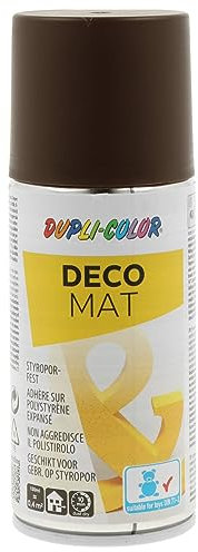 DUPLI-COLOR DECO MAT RAL 8017 schokoladenbraun matt 150 ml, Styroporfester Acryllack, hochdeckend, schnelltrocknend, vielseitig einsetzbar